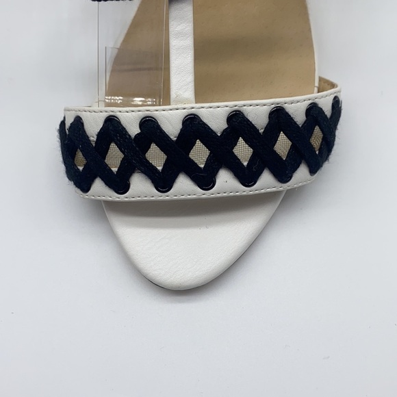 Gwen Stefani- GX Black & White Leather With String Accents Heels Size 7.5 - Picture 11 of 15